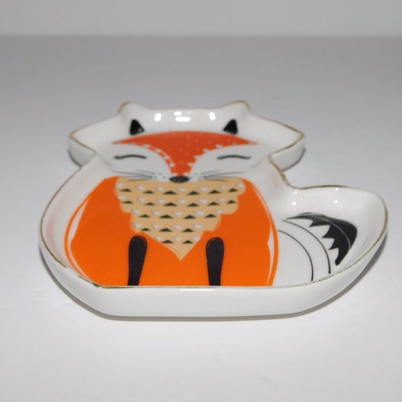 Ganz Orange Fox Trinket Jewelry Dish Holder Tray - Picture 2 of 4